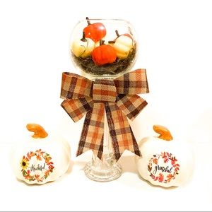Pumpkin Bowl Centerpiece Set